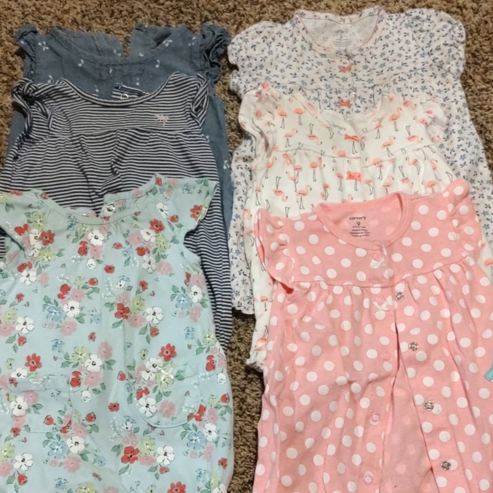6 piece Carter's rompers bundle
